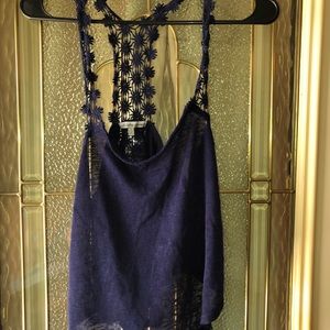 Charlotte Russe Navy Blue racerback tank